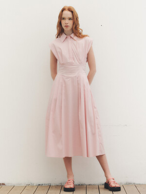 WED_French collar shirts dress_PINK