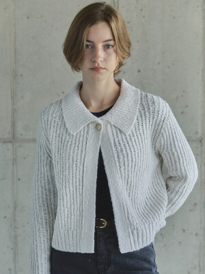 ONE BUTTON CARDIGAN / IVORY