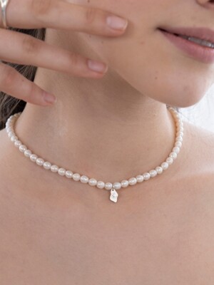 [Silver 925] Moonlit Pearl Necklace SN15