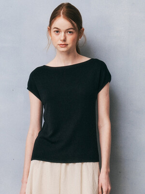 WD_Brief simple knitting top_BLACK