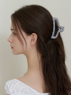 basic middle hair claw - yellow flower gray