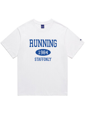 RUNING BIG LOGO TEE (WHITE-BLUE)