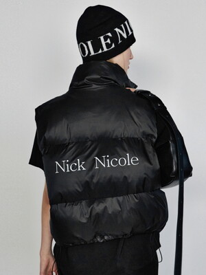 NICOLE SIGNATURE PADDING VEST_BLACK