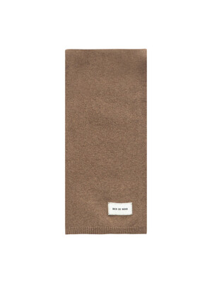 Solid Wool 100% Muffler (Brown)