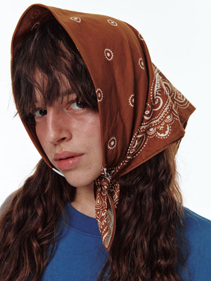 CENTAUR PAISLEY BANDANA_BROWN