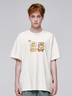 TWIN T-SHIRTS BEIGE