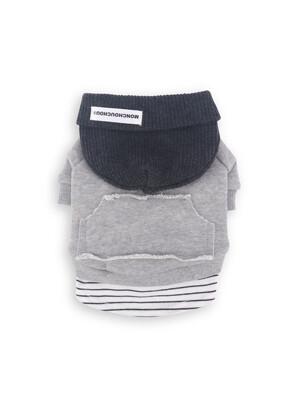 Wave Beanie Sweatshirt Gray