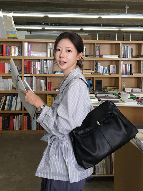 이랩 [고민영&경은PICK][단독]Lento Satchel Bag M (Black)