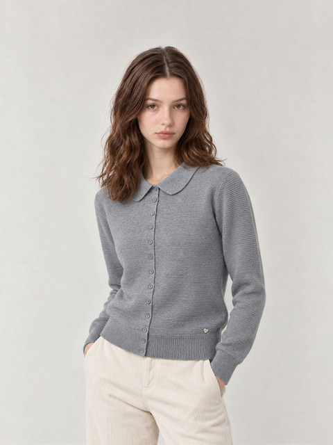 마틴골프 Amelie Collar Knit Cardigan_GRAY (QW0GTSC30234)
