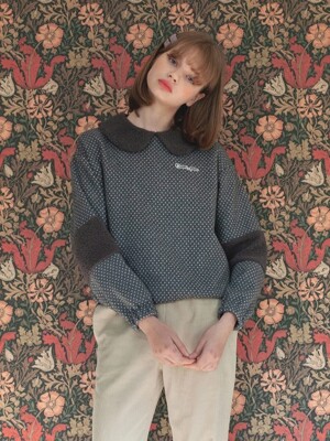 WOOL DOT TOP_GREY