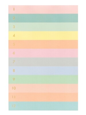 Numbered Color Block Memo Notepad  노트 패드