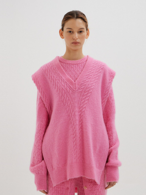 TIKI Transformable Knit Vest - Pink