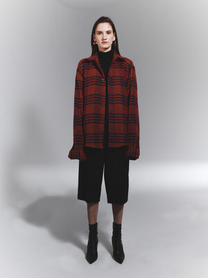Clasic Checked Wool Shirt (RED)
