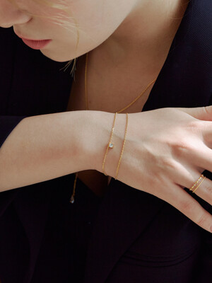 Double Layered Cubic Point Bracelet (Silver925)