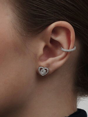 [Silver925] Livadia Heart Earrings