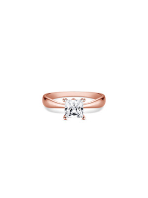 Solitaire Square Princess ring(rose gold)