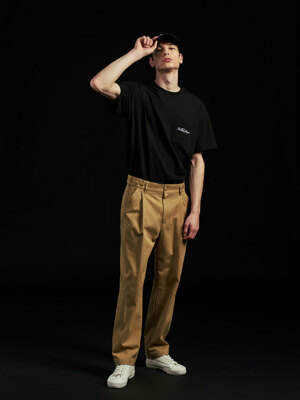 ONE TUCK LOOSE FIT CHINO PANTS_MEN(BEIGE)