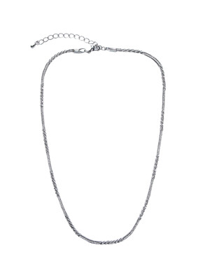Shirring silver necklace