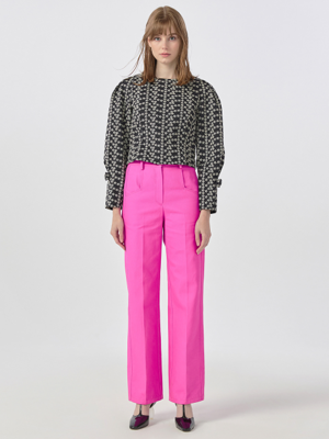 Cotton Twill Straight Pants Neon Pink WBBFPA022PK