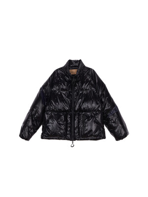 COLOR POINT PUFFER DOWN JUMPER FOR WOMEN IN BLACK