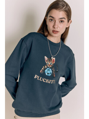 Gem in dream tail print sweatshirt light navy Unisex