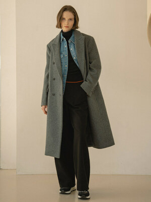 SIOT4059 wool double long coat_Gray