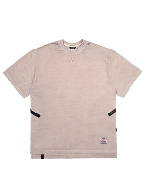 23 FRANKENSTEIN PIGMENT OVERSIZED T-SHIRTS BEIGE