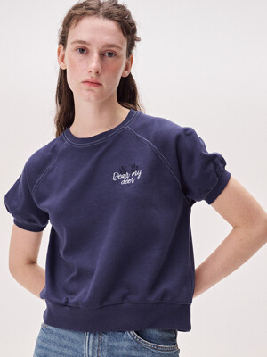 23 Logo cropped sweatshirt_ Navy