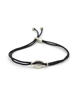 Shell string bracelet (black)