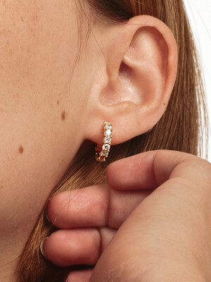 Glittering Golden Hoop Earrings (Small)