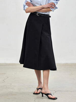 BALMY HUL COTTON SKIRT - BLACK