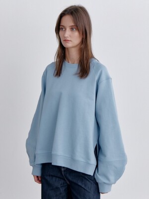 Volume Stitched Sweatshirt, Airy blue