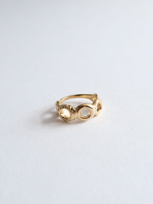 Oval root ring [silver/gold]