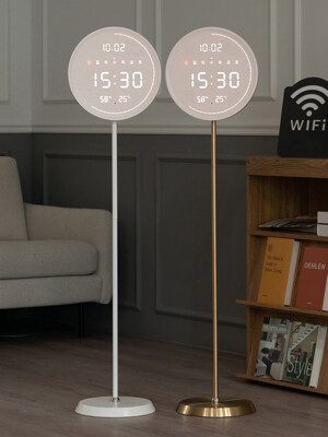 플라이토 무선 루나 터닝 원형 온습도 와이파이 LED 스탠드 시계 / 포토사은품