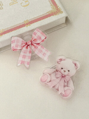 pink bear 디자인 [아크릴스마트톡]