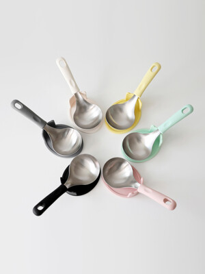 카모메키친 실리콘핸들 서빙스푼 미니국자+받침대 2P세트