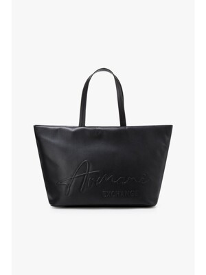 ARMANI EXCHANGE  여성 엠보싱 로고 미디엄 쇼퍼백(A425170507)블랙