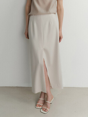 LONG SLIT SKIRT (2 COLORS)