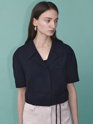 Belted Short-sleeved Jacket SW5MJ213-24