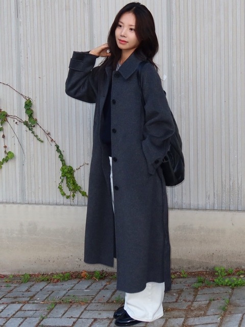 마인드브릿지 우먼 [오늘출발][루피타,민경pick] 핸드메이드 캐시미어 혼방 벨티드 맥 코트_3colors / 블랙,브라운,차콜