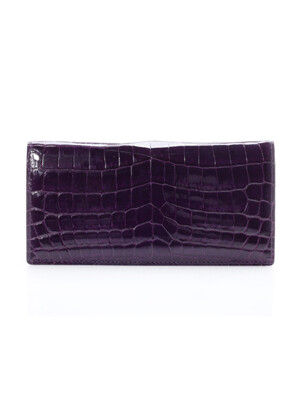[악어가죽 지갑] slim wallet Purple