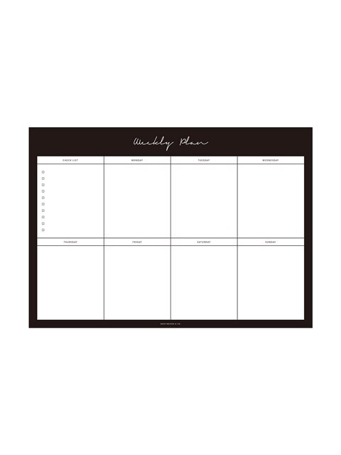 Weekly Planner Notepad - Black