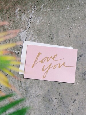 LOVE YOU CALLIGRAPHY MESSAGE CARD (봉투set)