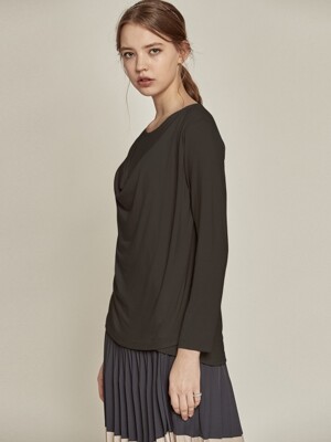 DRAPE JERSEY TOP_BK