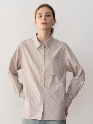 PATCH-POCKET SHIRT (TAUPE)