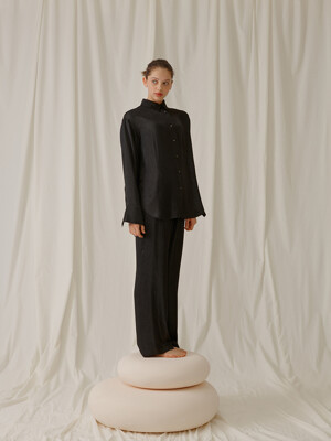 20S/S SILKY TROUSERS (BLACK)