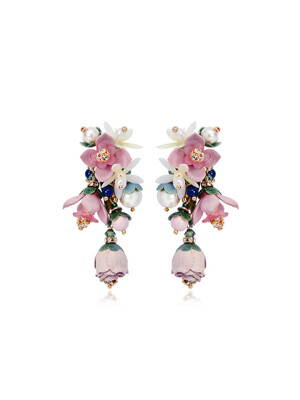 Primrose Blossom Violet Earrings