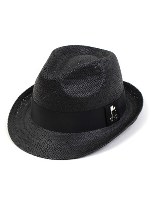 BU Summer Black Short Fedora 여름페도라