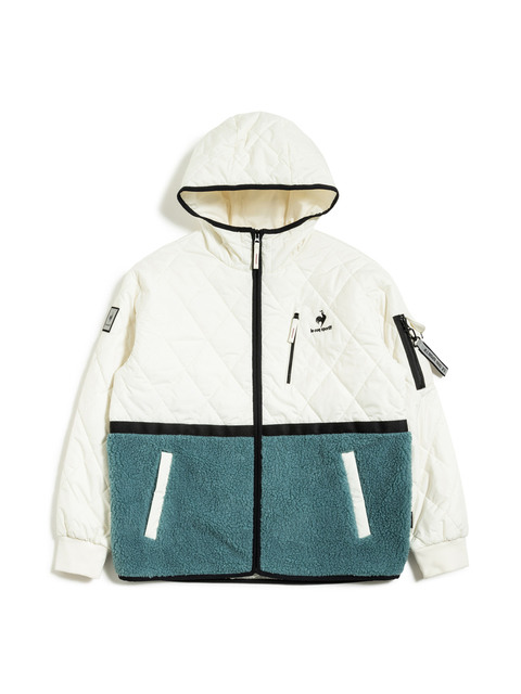 아우터,아우터,애슬레저 - 르꼬끄 스포르티브 (Lecoq sportif) - 에코하이크 퀼팅뽀글이 후드 자켓 (QM421LJKO2)