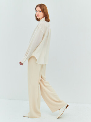 TWO TUCK WIDE PANTS(cream ivory)